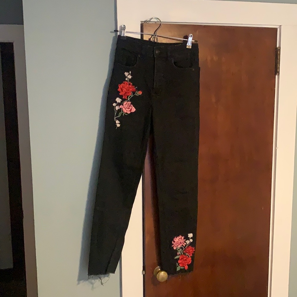 High waisted black jeans